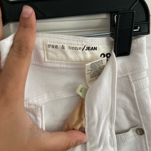 RAG & BONE white ankle tie jeans - Picture 4 of 6